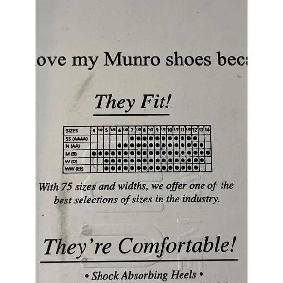 Munro Abby Black Leather Sandals 12 SS Narrow USA Used Y2K - Picture 10 of 13